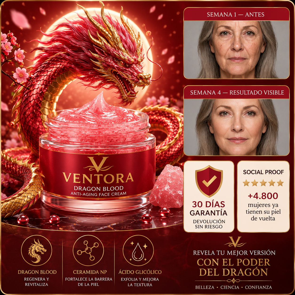 Crema hidratante de dragón